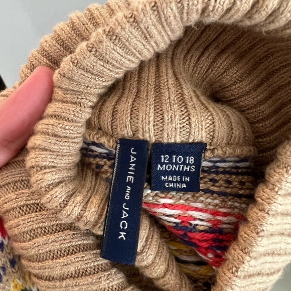 Janie & Jack Cozy Multicolor Patterned Sweater - Picture 3 of 3